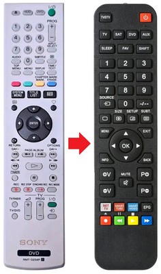 Fernbedienung geeignet für SONY RDR-HXD562 | RDR-HXD860 | RDRHX925