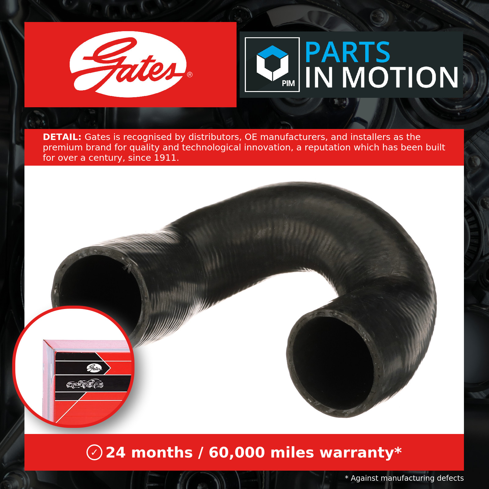 Heater Hose fits BMW 525 E60, E61 3.0 07 to 10 N53B30A Coolant Gates 11537521049 - Image 3