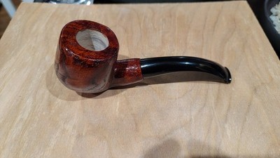 Unsmoked Oak Tobacco Pipe with Bent Stem