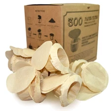 Unbleached Paper Filter with Lid compatible with Keurig k-cup single cup coff.