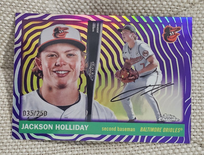 2025 Topps Chrome Jackson Holliday Orioles Purple 035/250 Card #67