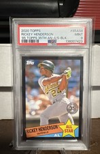 2020 Topps - 1985 Topps All-Stars Rickey Henderson #85AS-6 Black /299 PSA 9