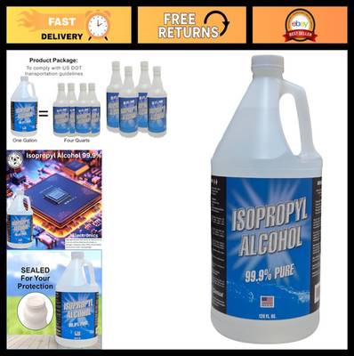 99.9% Pure Isopropyl Alcohol IPA - Super Premium Concentrated - 4 x 32oz Bottles