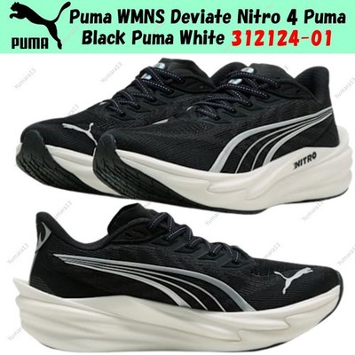 Puma WMNS Deviate Nitro 4 Puma Black Puma White 312124-01 Women's Size