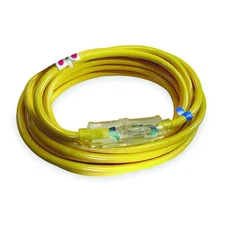 Sjtow Extension Cord, 16 Awg 1 Outlet, 5-15R, Yellow, Pvc, 5-15P, 25Ft