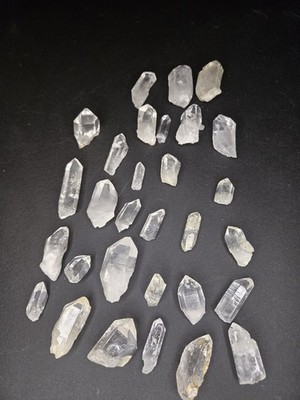 Lot Of 30 Quartz Crystal,  Arkansas Clear Quartz Crystal, Clear Quartz, Hand Dug