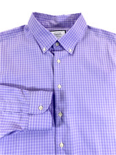 Charles Tyrwhitt Men's Classic Fit Non-Iron Purple Check Dress Shirt 19/37