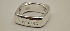 Fossil Ring 925 Sterling Silber eckige Form Gr 17,5 JFG10276040175