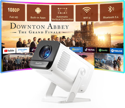 【Neo Projector & Built-In Apps】 Mini Projector with Wi-Fi and Bluetooth, Full HD