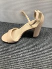 Sam Edelman Heel Sandals Womens Size 5.5 Nude Ankle Strap Open Toe Back Zip — photo 7
