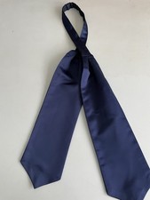 Men?s Cravat, Plain Blue Slightly Darker Back, 5 Inches At It?s Widest