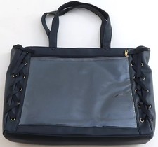 Navy Lace-up Ita Bag L Size Multi-Functional Crossbody Backpack