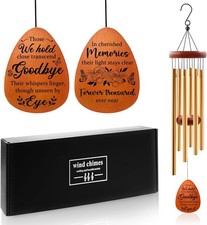 Memorial Wind Chimes for Loss of Mother Father - Sympathy Gifts for Loss of L...