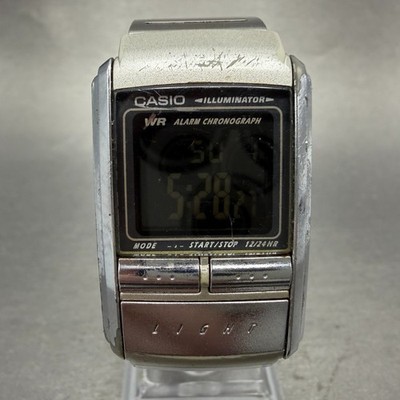 LA CASIO MULTI ALARM DW-200カジキ 腕時計 不動 Casio LA-200 Watch Women 25mm Silver Digital Alarm Chronograph New