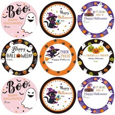 108 PCS Happy Halloween Stickers 2 Inch Self Adhesive Trick or Small, Sum