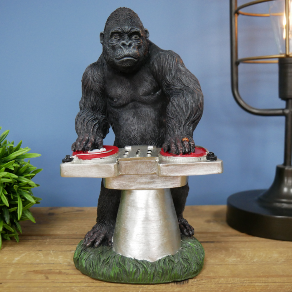 DJ Pete Kong Gorilla Ornament Quirky Unusual Indoor Home Decor Sculpture Gift
