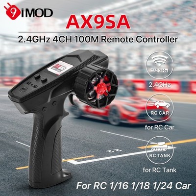 9IMOD AX9SA 1:16/1:18 RC-Car 100-m-Empfänger 4 Kanäle 2,4-GHz-Fernsteuerung
