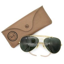 Ray Ban Sunglasses B L Bausch Lomb Outdoorsman Eyewear Gold Green Teardrop USA M