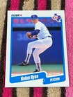 1990 FLEER #313 NOLAN RYAN RANGERS H.O.F. SUPERSTARS VINTAGE BASEBALL NMMT CARD!