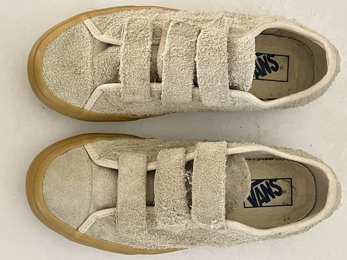 Vans Skate Shoes Three Strap Women’s 9 Men’s 7.5 Hook And Loop Off White