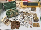 Vintage Jewelry Box - Costume Jewelry Lot