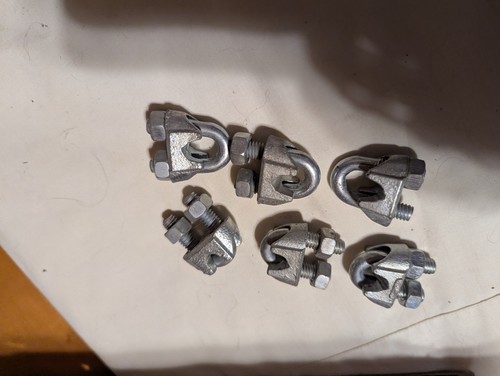 3/8" wire rope clamps-set of 6