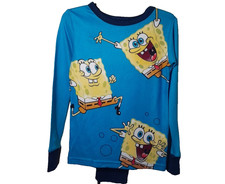 Boys SpongeBob SquarePants Pajama Set Size 6 Blue Long Sleeve 2-Piece PJs