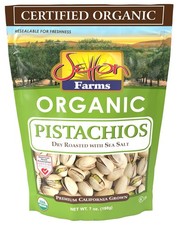 Setton Farms Premium Organic Pistachios, Dry Roasted With Sea Salt, 7 Oz Bag