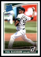 Paul Blackburn 2018 Donruss #34 Athletics MLB READ FREE SHIPPING AutographDen