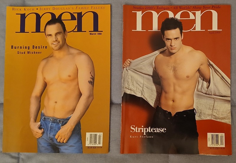 Pair of Advocate Men Magazines March & April 1998 Handsome gay male models (15)