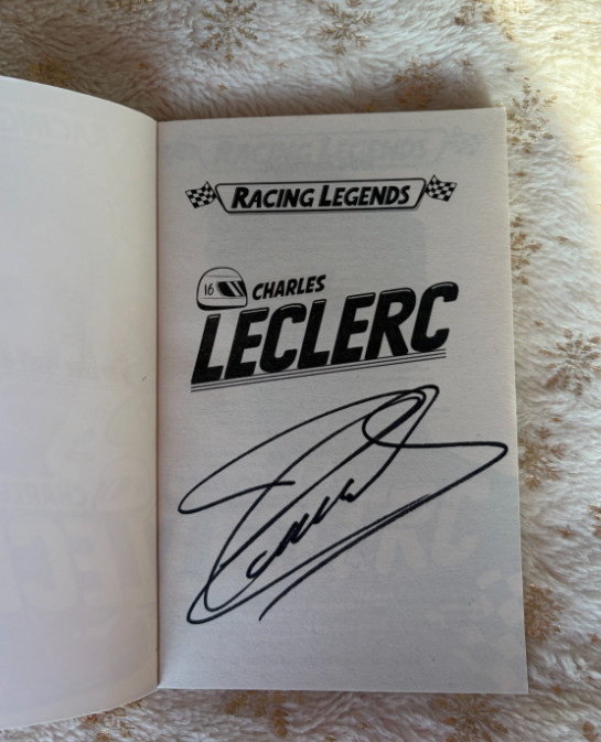 Charles Leclerc Hand Signed Ferrari F1 Racing Legends Book & PSA QO Card + COA