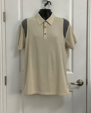 DKNY Cream Polo with Gray Accents, Size XL