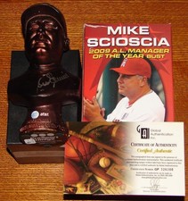 Mike Scioscia/Howie Kendrick Dual Signed Bust Giveaway Promo GAI Certified