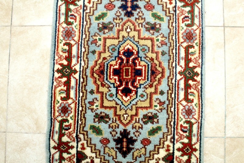 4X2 MASTERPIECE MINT HAND KNOTTED VEGETABLE DYE HERIZZ SERAPI WOOL TURKISH RUG