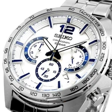 Seiko SSB343P1 Quartz Chronograph Watch Stainless Steel New From Japan