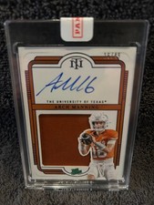 ARCH MANNING 2025 National Treasures Silhouettes Sign. Blue 16/49 Number Match!!