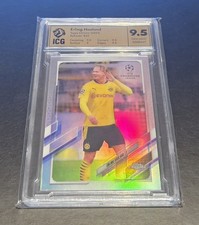 2020-21 Topps Chrome UEFA Champions League Silver Ref Soccer Card Erling Haaland