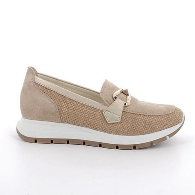 IGI&CO Women's Beige Loafer Shoes Comfort Elegant Casual Made in Italy