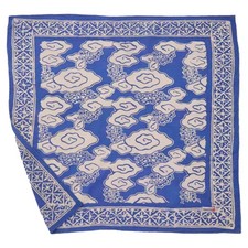 Hand Dyed Batik Bandana, 100 Soft Cotton, Pewter Sky, Grey
