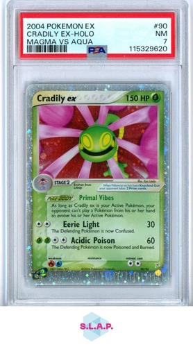 CRADILY EX-HOLO POKEMON EX TEAM MAGMA VS TEAM AQUA 2004 90 PSA 7