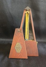Antique French Maelzel Mechanical Wind-Up Wood Metronome Paris, France -...