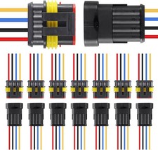 8Pair 4Pin Connector Waterproof Electrical 4 Pin Plug Auto Electri Size: 4 pin