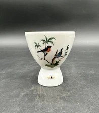 Ceralene Les Oiseaux A. Raynaud Limoges Double Egg Cup Porcelain 3-5/8" EUC