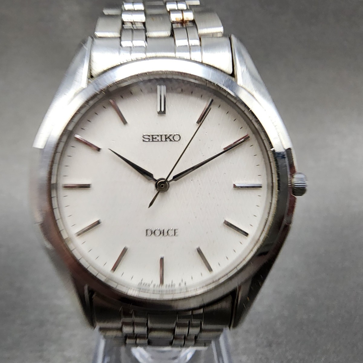Seiko Dolce Watch Men 34mm White Dial Silver Tone 8j41-6160 New