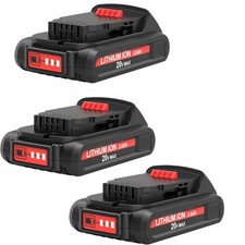 3-Pack 20 Volt 3.0Ah for Dewalt 20V Max Lithium ion Battery DCB203 DCB201 DCB200