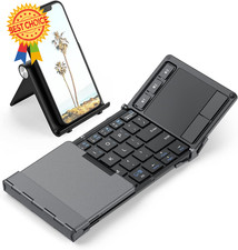 Portable Foldable Keyboard Bluetooth Wireless with Touchpad for Tablet PC