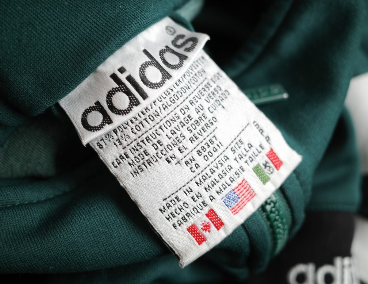 Vintage 90's Adidas Track Jacket Size S Embroidery Jersey Top Dark