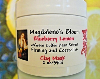 Magdalene's Bloom Blueberry Mask Caffeine Clay Skin Firming Acne Aging 2 oz