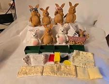 Vtg Epoch Calico Critters Sylvanian Families 1980s Rabbit Bunny Toys Assecories