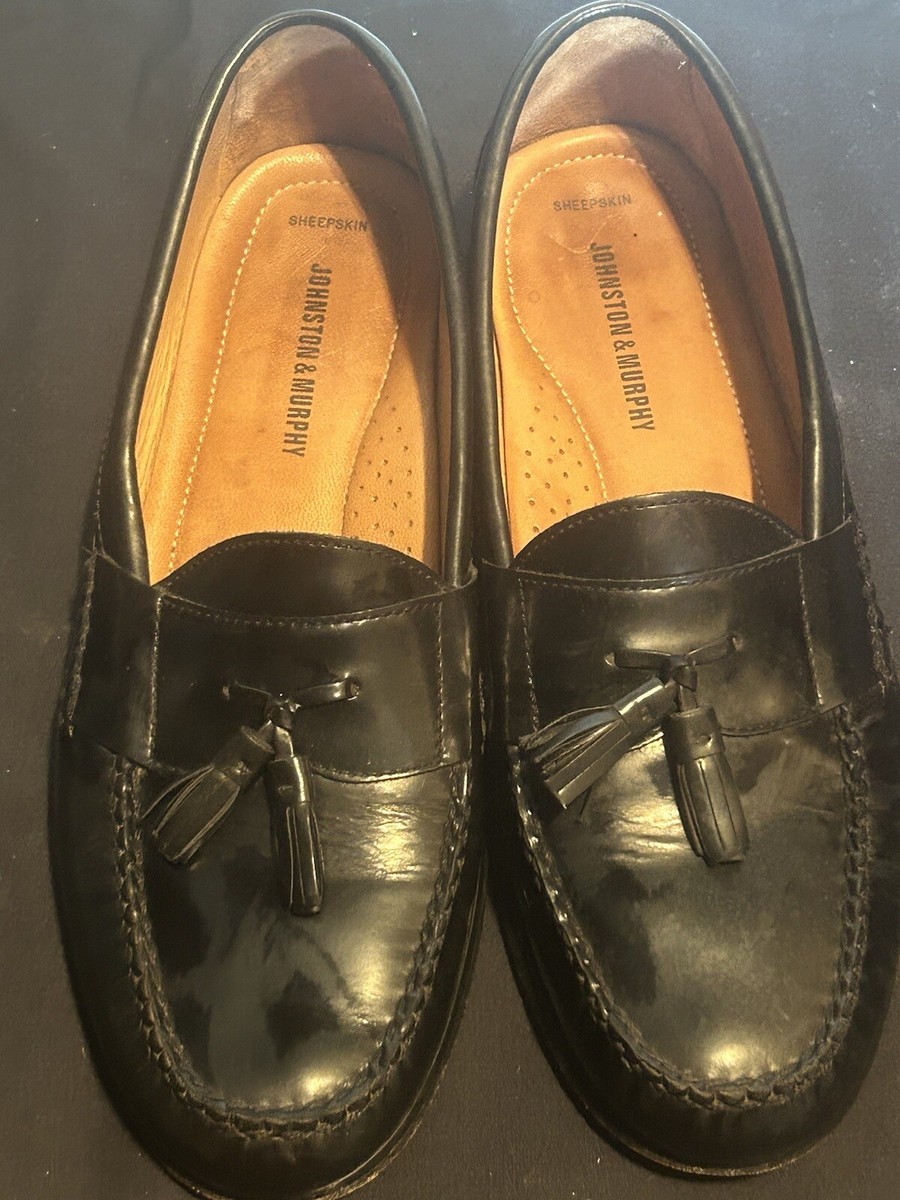 Johnston & Murphy Hayes Tassel Loafers Black Leather Men’s 11 Wide New In Box Johnston & Murphy Men main image 4